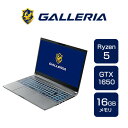 ゲーミングノートPC 新品 パソコン GALLERIA ガレリア RL5R-G165-5 Ryzen 5 6600H GTX1650 500GB SSD 16GBメモリ 15.6フルHD Windows 11 Home 12536-3348