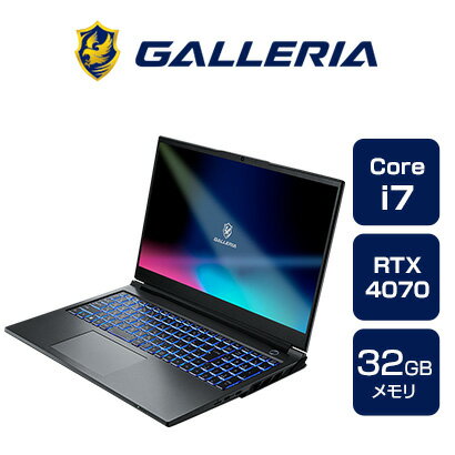 ゲーミングノートPC 新品 パソコン GALLERIA ガレリア ZL7C-R47-5 Core i7-13700HX RTX4070 1TB SSD 32GBメモリ 15.6フルHD Windows 11 Home 13023-3371