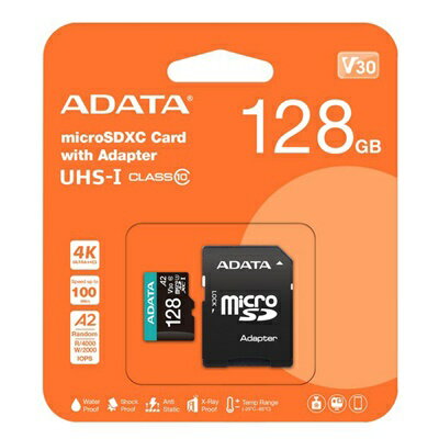 ADATA Premier Pro microSDXC UHS-I U3 クラス 10 AUSDX128GUI3V30SA2-RA1 (128GB)