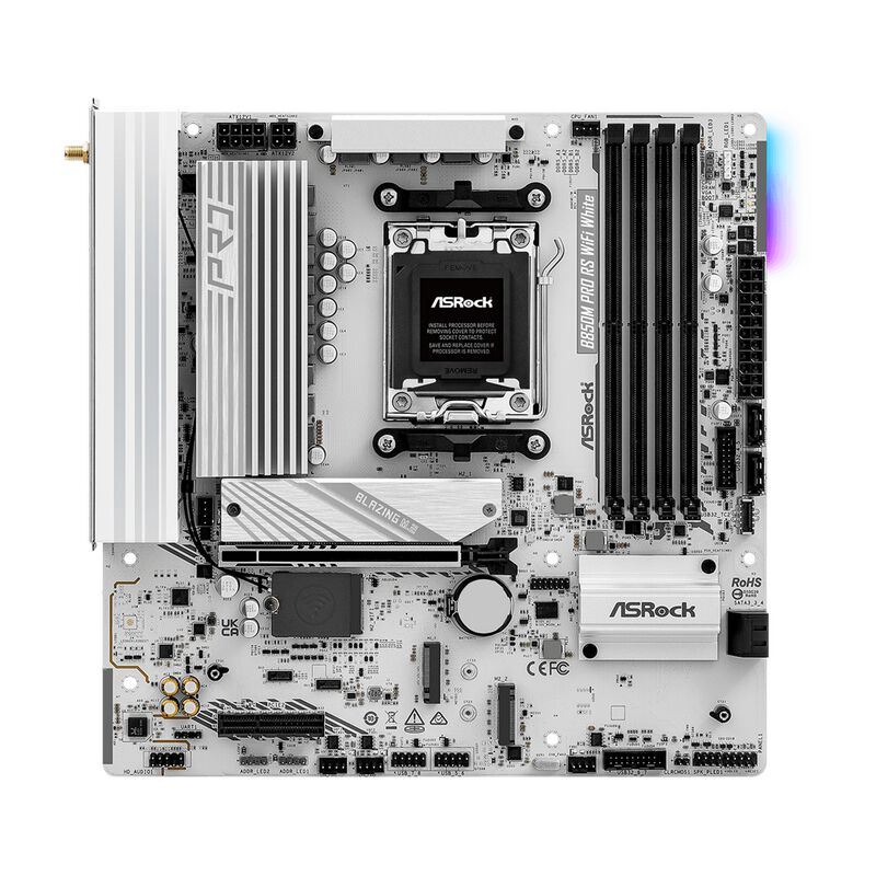 ASRock B850M Pro RS WiFi White (B850 AM5 MicroATX) ドスパラ限定モデル
