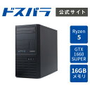 デスクトップPC 新品 パソコンLightning ライトニング AT5 Ryzen 5 4500 GTX1660SUPER 16GBメモリ 500GB SSD Windows 11 Home 11782-3688