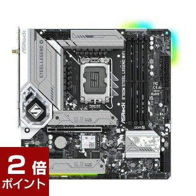 【ポイント2倍★5月27日1時59分まで】ASRock アスロック / B760M Steel Legend WiFi / チップセット:B760 / フォームファクタ:Micro ATX / メモリ:DDR5 / [B760MSteelLegendWiFi] / 4710483941795 / マザーボード