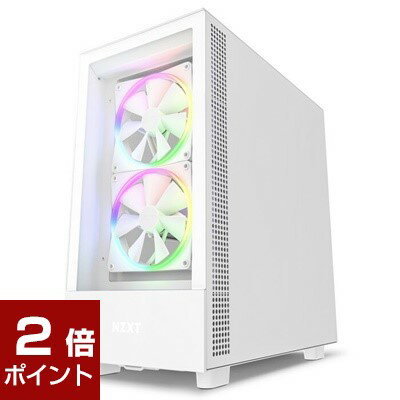 【ポイント2倍★5月16日1時59分まで】NZXT H5 Elite CC-H51EW-01 (ATX ガラス ホワイト)