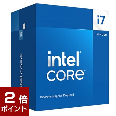 【ポイント2倍★6月11日1時59分まで】【国内正規品】INTEL インテル / Core i7 14700F BOX / 動作クロック周波数:2.1GHz / ソケット形状:LGA1700 / [Corei714700FBOX] / 735858547680