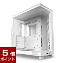 【ポイント5倍★3月11日1時59分まで】NZXT H6 Flow CC-H61FW-01 (ATX ガラス ホワイト)