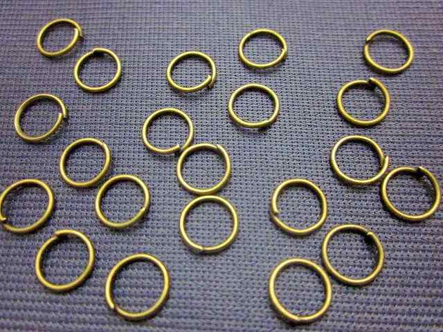 ビーズクラブ アクセサリー マルカン 丸カン リング 金古美 7mm 100個 メタルパーツ 素材 ハンドメイド