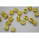 ビーズクラブ ロンデル メタルビーズ ザクロ 大ホール 金 10mm 10個セット パーツ