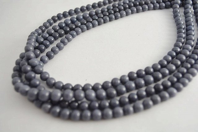 ビーズクラブ ジェイド ラウンド グレー 6mm 連売り パワーストーン ブレスレット 天然石