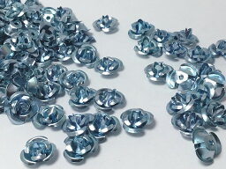 12個 ビーズクラブ アルミ薔薇 大 ライトブルー レジン 12mm ピアス イヤリング パーツ ハンドメイド