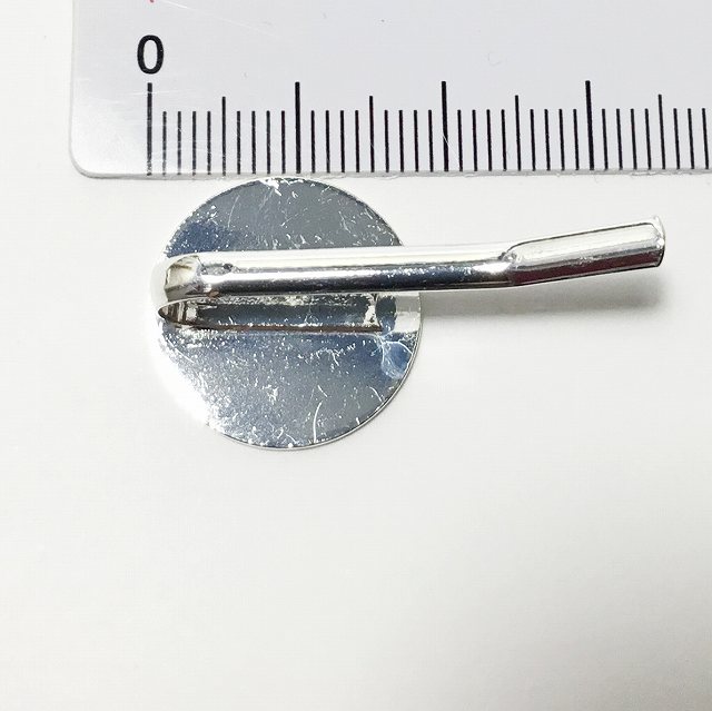 ビーズクラブ ポニーフック パーツ シルバー 3個セット 土台 丸皿 台座 ヘアアクセサリー 銀 丸型 丸 金具 差し込み式