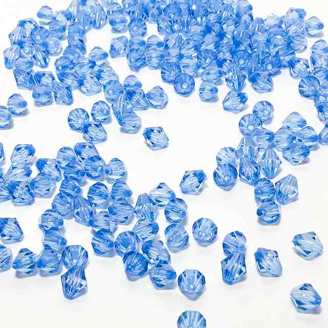 乐天商城 - ビーズクラブ アクリルビーズ 青 ダイヤカット 8mm 100個 プラスチックビーズ ソロバン型 そろばん型 多面カット 手芸 ハンドメイド パーツ