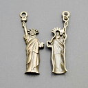 チャーム 自由の女神 金古美 10個 K-027 48mm アンティークゴールド 自由の女神 ペンダント アクセサリーパーツ ハンドメイドパーツ ビーズクラブ