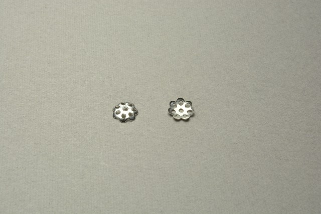 ビーズクラブ 座金 ビーズキャップ 丸 小 20個 銀 6mm シルバー ブレスレット 天然石 パーツ ピアス イヤリング ネックレス ブレスレット ハンドメイドパーツ