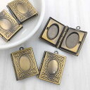 フォトロケット チャーム 金古美 本 1個 25mm K-046 ペンダント 聖書 ネックレス ペンダントトップ アクセサリーパーツ ハンドメイドパーツ ビーズ...