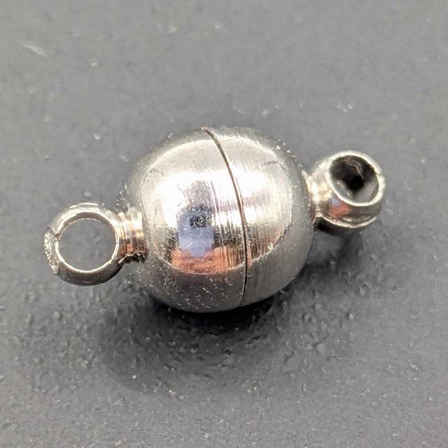 ビーズクラブ マグネットクラスプ 留め金 銀 8個 11mm ネックレス ブレスレット パーツ ハンドメイド