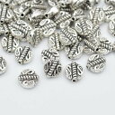 ビーズクラブ ロンデル メタルビーズ 甲羅SS シルバー 50個 18mm パーツ