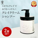 【1個あたり2,280円】【2個セット】 クレイ クリーム シャンプー 450g クレイシャンプー クリームシャンプー ヘッドスパ ミネラル 毛穴 洗浄 炭 泥 ダメージ補修 保湿 潤い お手軽 ケア トリートメント ヘアオイル カラーキープ オールインワン うねり くせ毛 日本製