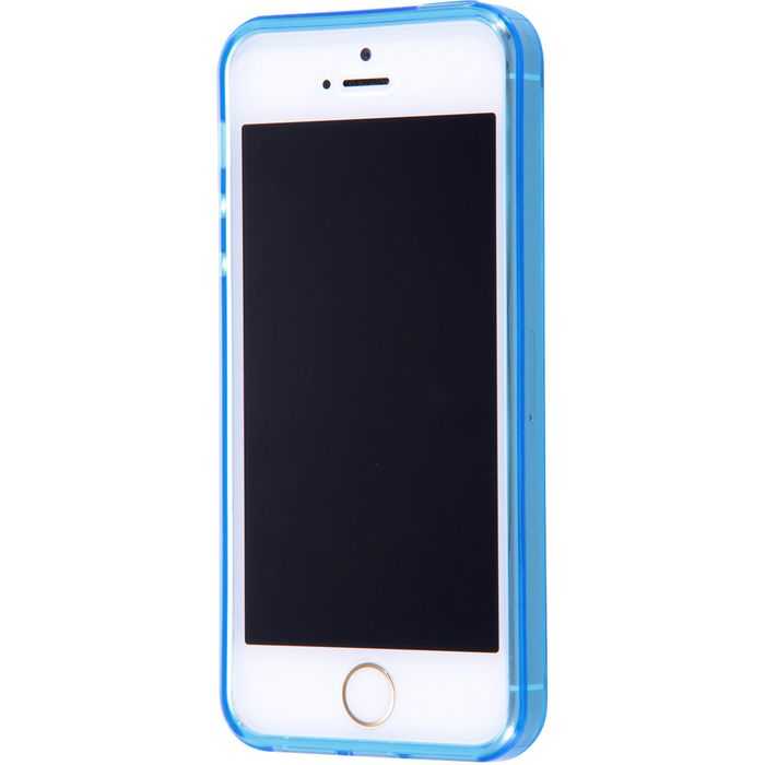 iPhoneSE/5s/5 アイフォンSE ケース/カバー ハイブリッドケース ブルー レイアウト RT-P11CC2/A