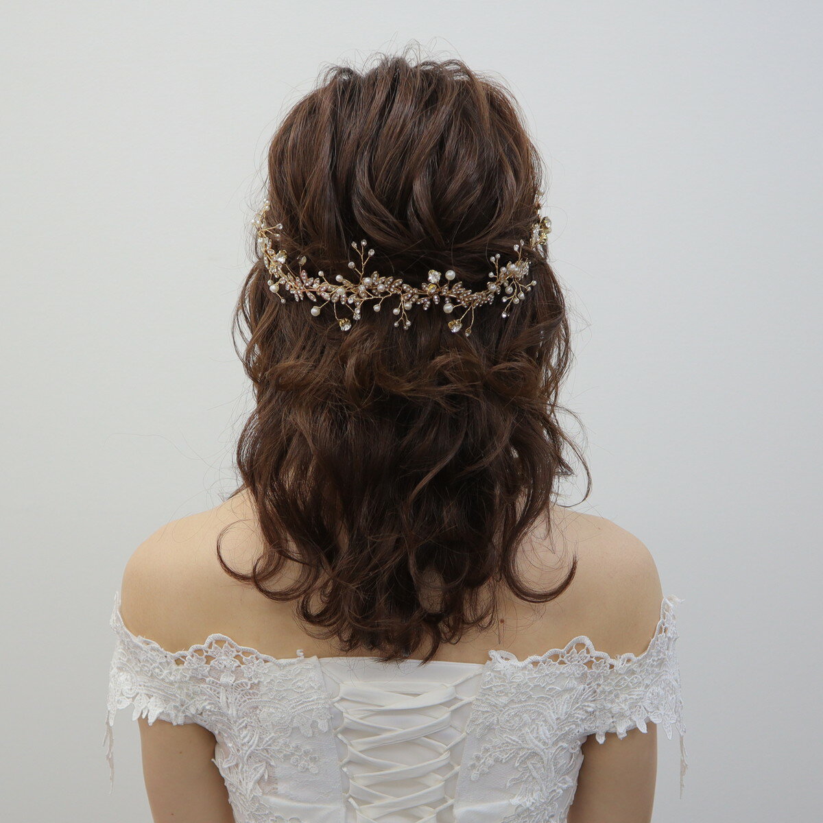 ウエディング アクセサリー ウェディング ヘッドドレス ヘアアクセサリー ブライダルアクセサリー 結婚式 二次会 前撮り 小枝 小枝アクセサリー カチューシャ シルバー ゴールド