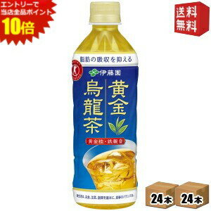 エントリーで全品ポイント10倍★【送料無料】伊藤園 黄金烏龍茶 500mlペットボトル 48本 (24本×2ケース) [脂肪の吸収を抑える 特保 お茶 特定保健用食品 トクホ ウーロン茶 お茶] ※北海道800円・東北400円の別途送料加算 [39ショップ]