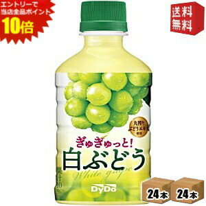 【送料無料】ダイドー ぎゅぎゅっと！ 白ぶどう 280mlペットボトル 48本(24本×2ケース) ※北海道800円・東北400円の別途送料加算 [39ショップ] st2505(4)