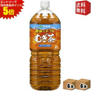 エントリーで全品ポイント5倍★【送料無料】伊藤園 健康ミネラルむぎ茶 2Lペットボトル 12本(6本×2ケース)[ミネラル麦茶] ※北海道800円・東北400円の別途送料加算 [39ショップ]