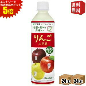 【送料無料】伊藤園 ニッポンエール 長野県産りんご三兄弟 400gペットボトル 48本(24本×2ケース) アップル リンゴ ジュース 林檎JA全農共同開発商品 秋映 シナノスイート シナノゴールド ※北海道800円・東北400円の別途送料加算 [39ショップ] itoen2505