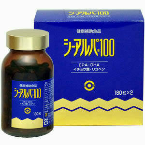 ★送料無料★イチョウ葉乾燥エキスとEPA・DHA含有の精製魚油加工食品【あす楽】【健創製薬】シーアルパ100 180粒x2本(360粒) DHA・EPA・イチョウ葉・リコペン含有 健康増進食品【送料無料】【定形外郵便不可】【北海道・離島・沖縄は送料無料が非適用です】