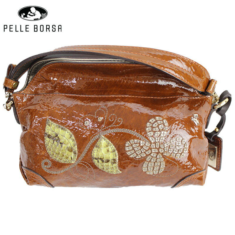 ペレボルサ PELLE BORSA フィオーレ エナメル 2way ショルダーバッグ 3471 レディースバッグ 誕生日プレゼント ギフト プレゼント