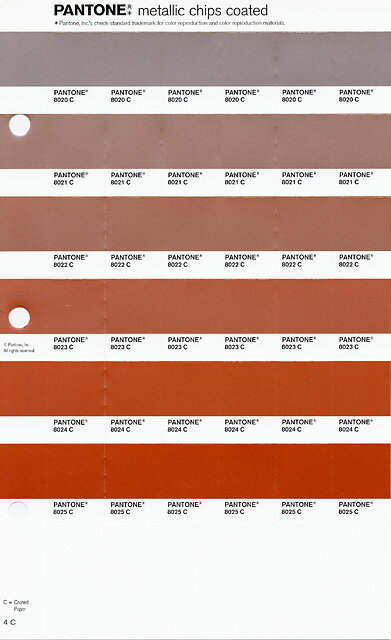 PANTONE メタリックチップス 差替ページ C47 色番号 8880C 8881C 8882C 8883C 8884C 8885C カラーチップ あす楽 最新版