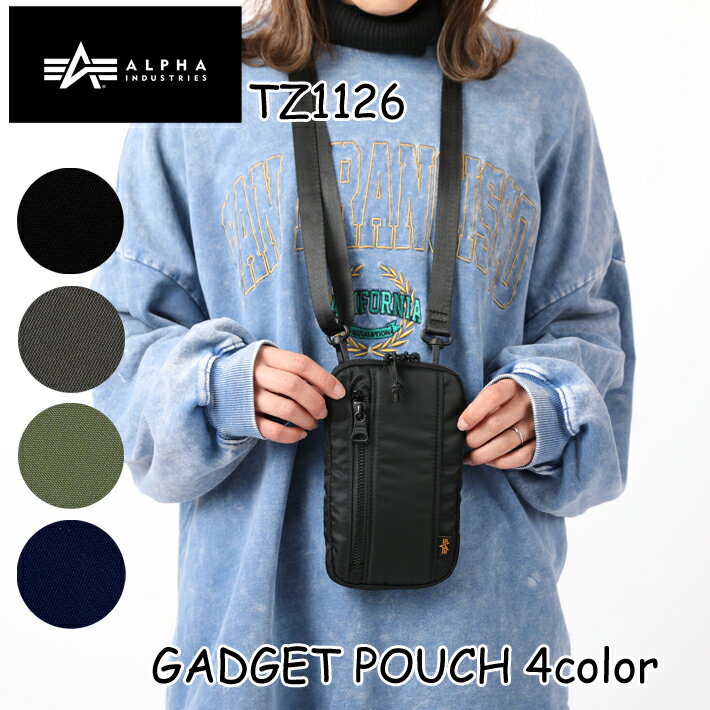 【新商品】ALPHA INDUSTRIES TZ1126 GADGET POUCH 66021 ガジェットポーチ ショルダーバッグ アルファインダストリーズ カジュアル おでかけ タウンユース 旅行 【送料無料】