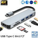 USB C ハブ 6ポート USB Type C hub PS4対応