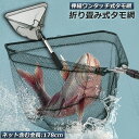E-Finds 楽天市場店で買える「タモ網 玉網 タモ網 ランディングネット ワンタッチネット すくい網 三角網 折りたたみ式 伸縮式 アルミニウム合金製 調節可能 軽量 滑り止めハンドル ロック機能 釣り用品 漁具 淡水 海水適用 全魚種対応 ブラック 61cm-180CM」の画像です。価格は1,580円になります。