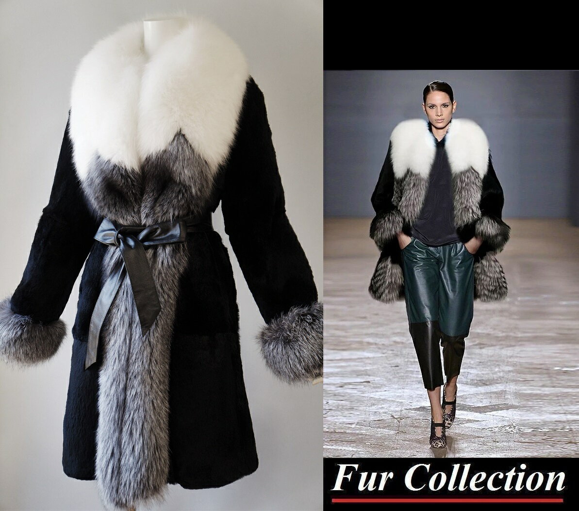 楽天e-Fur　イイファー　ファッションシルバーフォックスファー＆レッキスリアルファーコート　レディース 　毛皮コート　レディース☆チンチラ/カルガンラム/ロシアンセーブル外商シェアードミンク/グッチ/エルメス/ドルガバ/ロエベ/デイオール/プラダ/フェンディ毛皮お好きな方に