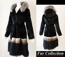 リッチなシルバーフォックスファー&シェアードラパン毛皮コートレディース☆チンチラ/カルガンラム/ロシアンセーブル外商シェアードミンク/トスカーナラムムートンコートレディース/レディース毛皮お好きな方に