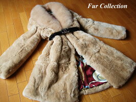 肉厚フォックスファー&シェアードラパン毛皮コートリアルファーコートレディースファーコート●白ミンク/ロシアンセーブル/外商/ムートンコートレディース/セーブル/シャネル/エルメス/フェンディ/ディオール毛皮お好きな方に毛皮お好きな方に