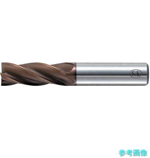 S&K KHB4TS9 KHBコーティング ハイススクエアエンドミル4枚刃ショート刃 【1本】(4.0)