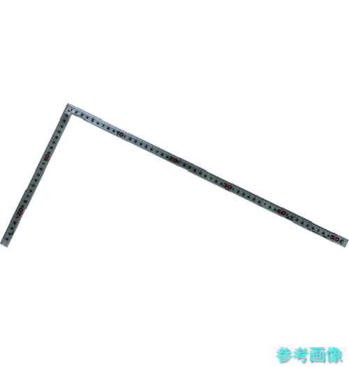 シンワ 10677 曲尺 シルバー50cm 日本一 左きき用大工用 裏面角目盛赤数字 【1本】