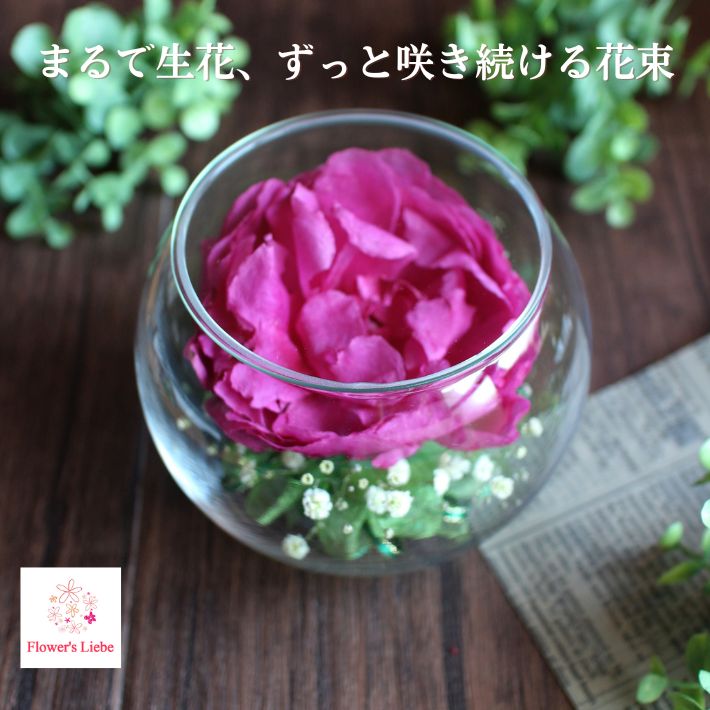 花束 ボトルフラワー ギフト【ボール：芍薬 （シャクヤク）】花 母の日 ギフト プレゼント 枯れない花 ドライフラワー シリカゲル 本物の花 結婚 誕生日 お見舞い 記念日 お祝い 開店 卒業 退職 おしゃれ 花ギフト 仏花 お悔やみ 供花 花ギフト 花束