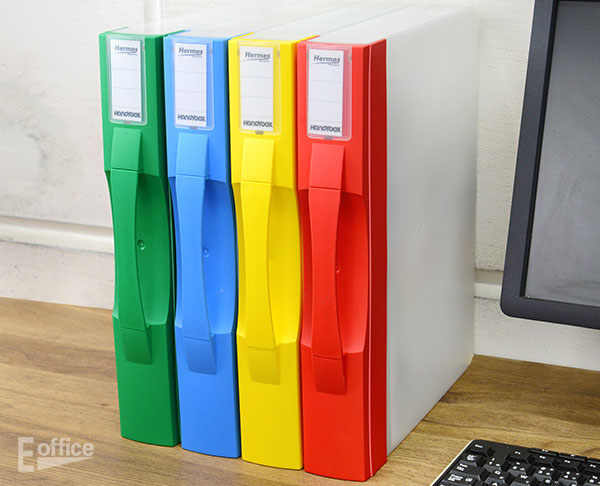 持ち運びができるファイルボックス 書類に穴を開ける必要なしHermes Filing 3