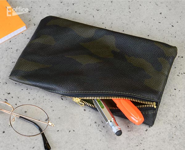 スリムペンポーチ 迷彩 Mペンケース ポーチ 筆箱 メンズ 小物 ポケット 収納 プレゼント ギフト カモフラ ミリタリー おしゃれ デザイン文具 イーオフィス...