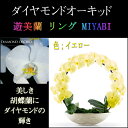 胡蝶蘭 お祝い 2本立ち 黄色 イエロー ダイヤモンド オーキッド MIYABI 大輪 リング ギフト