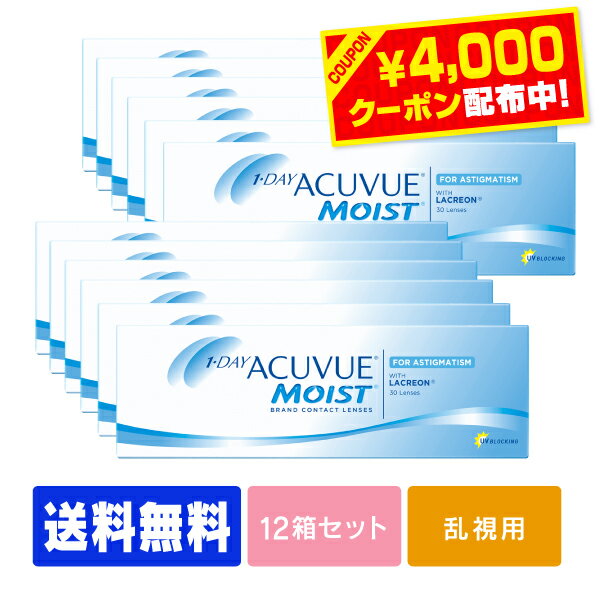 【4000円クーポン】【送料無料】 ワンデーアキュビューモイスト乱視用 12箱セット ( 1日使い捨て ワンデー 1day ジョンソン モイスト acuvue UVカット )のサムネイル