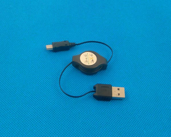 Mini USB to USB充電 データシンク用 巻