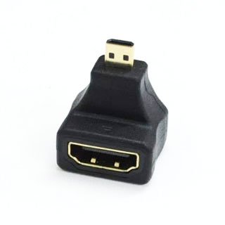  HDMI L型 アダプタ microHDMIオス × HDMIメス 変換アダプタ(映像音声対応)
