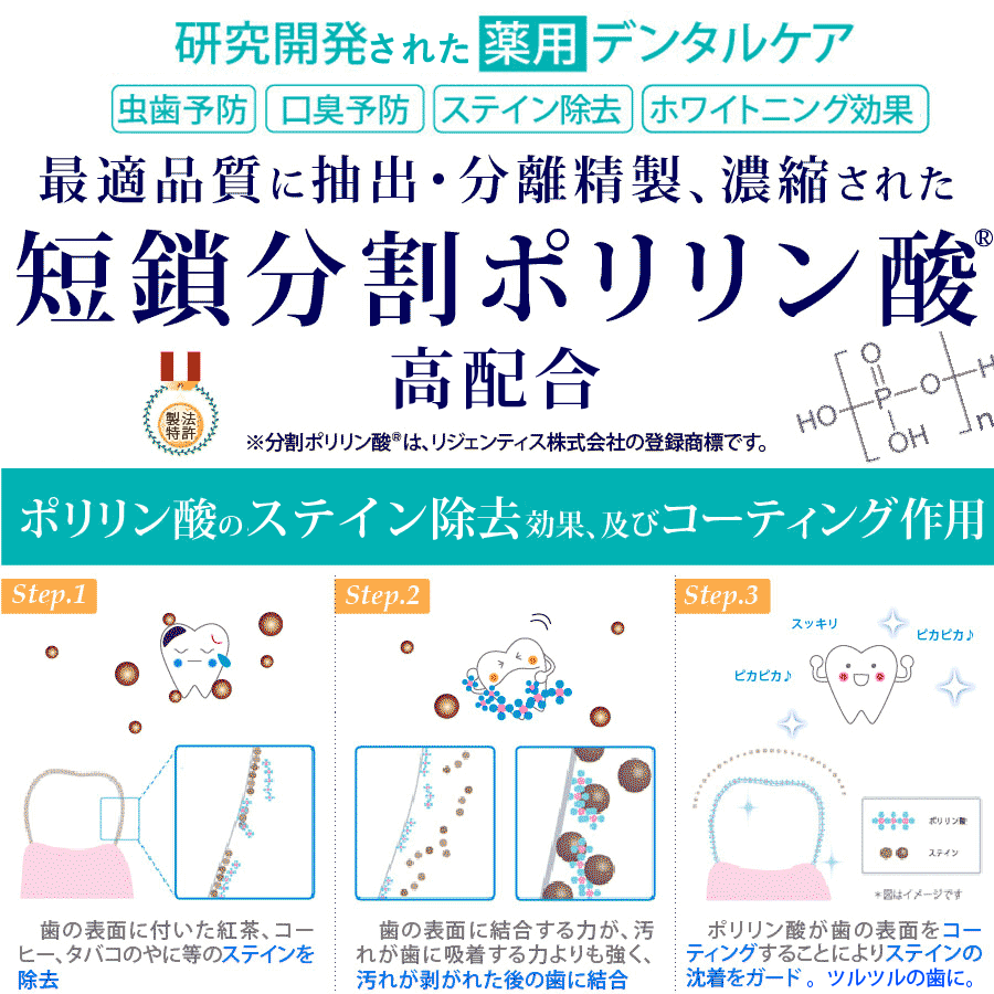 ★【 送料無料 】【全額返金実施中】 薬用 ポリリンシリーズ Wケアプログラム 完結オーラルケア 1 セット × 各2アイテム（ 液体歯磨き デンタルリンス set ）医学博士 が 開発 した 最先端 口腔環境 改善 痛み 腫れ 歯茎