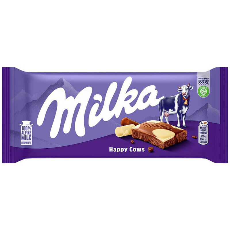 Milka ミルカ アルペンミルク 90g×1個 ミルクチョコレート 板チョコ ドイツ土産 輸入菓子 夏季クール