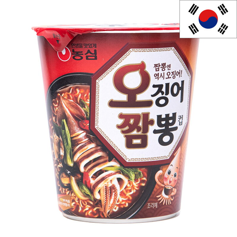 農心 NONGSHIM イカちゃんぽんカップ麺 67g×6個セット ピリ辛 インスタント 即席麺 シーフード ちゃんぽん麺 韓国みやげ 韓国土産