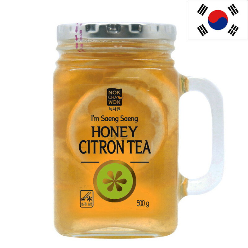 緑茶園 NOK CHA WON はちみつゆず茶 500g 取っ手付き 蜂蜜柚子茶 ハチミツユズ茶 韓国みやげ 韓国土産 海外おみやげ 輸入食品