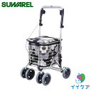シルバーカー おしゃれ 手押し車 新色!ユーバ産業 スワレル AS-0275 ブレーキ付 座れるお買い物カート 花柄モノトーン ※北海道・沖縄・離島は別途送料